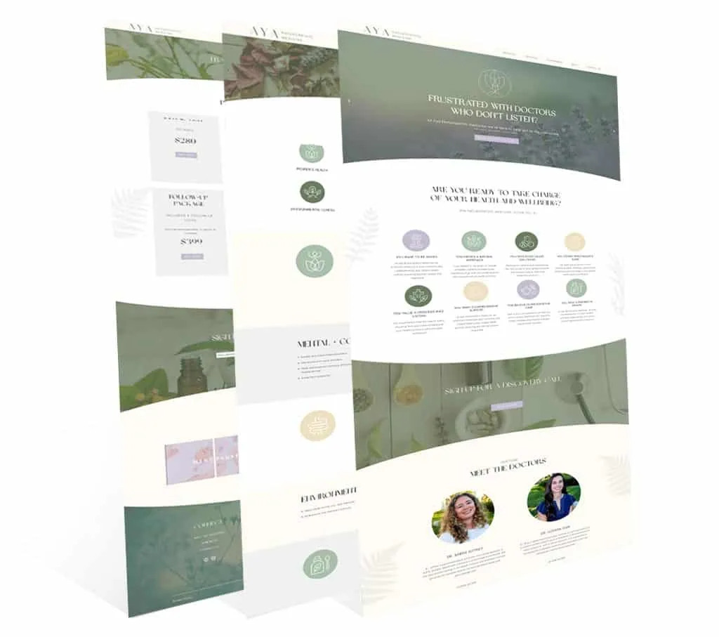 Aya Naturopathic Medicine — vista del sitio web