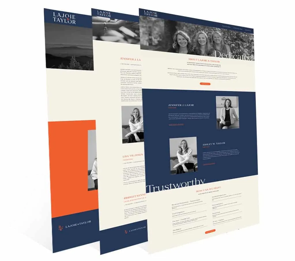 Lajoie & Taylor — vista del sitio web