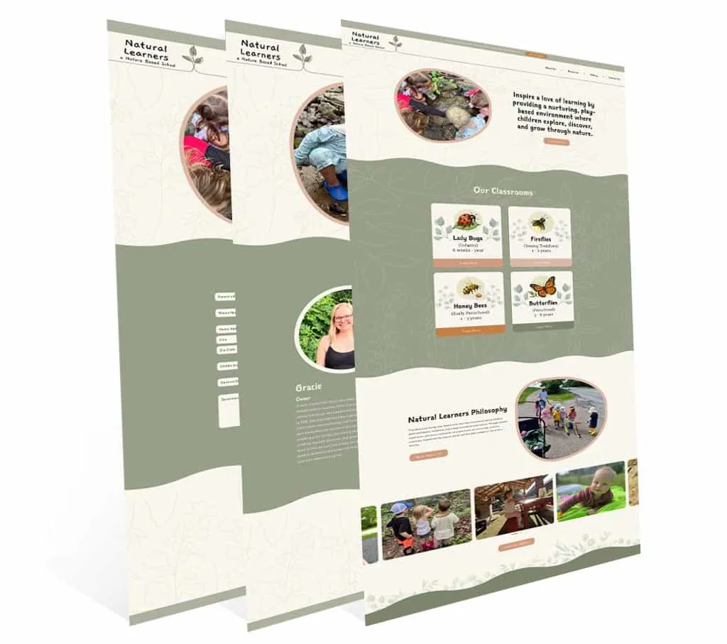 Natural Learners — vista del sitio web