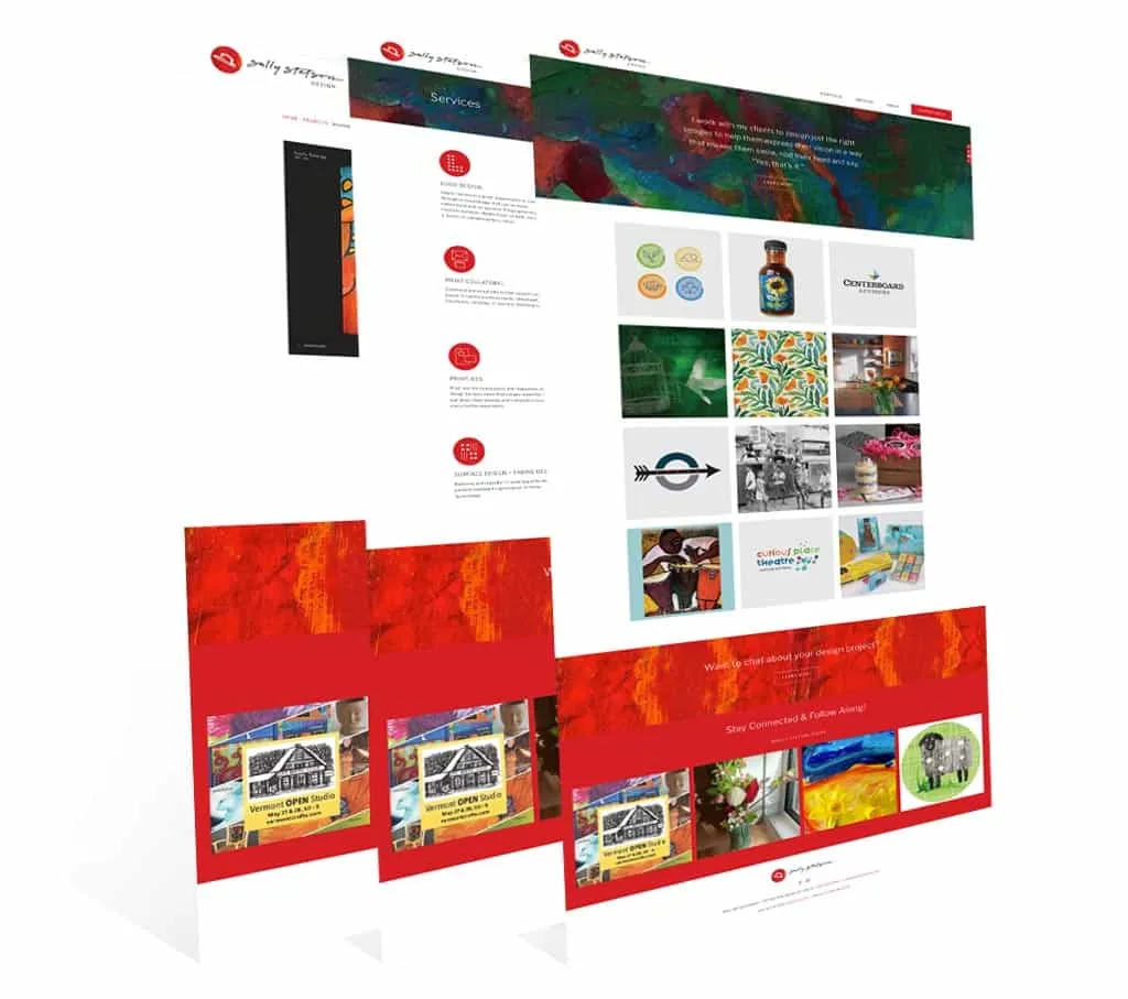 Sally Stetson Design — vista del sitio web