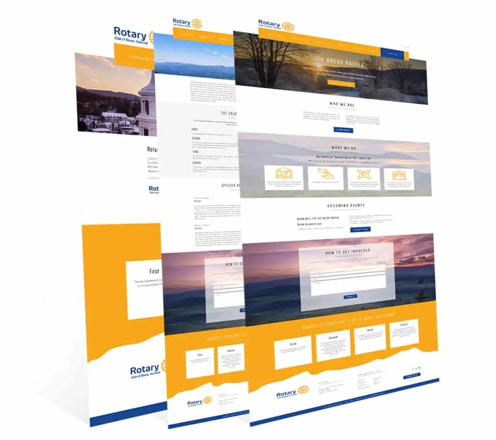 Stowe Rotary — vista del sitio web