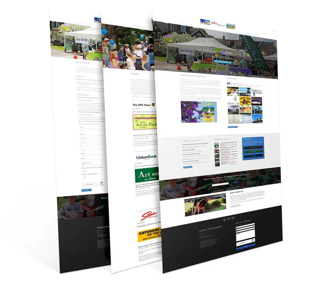 Stowe Vibrancy — vista del sitio web
