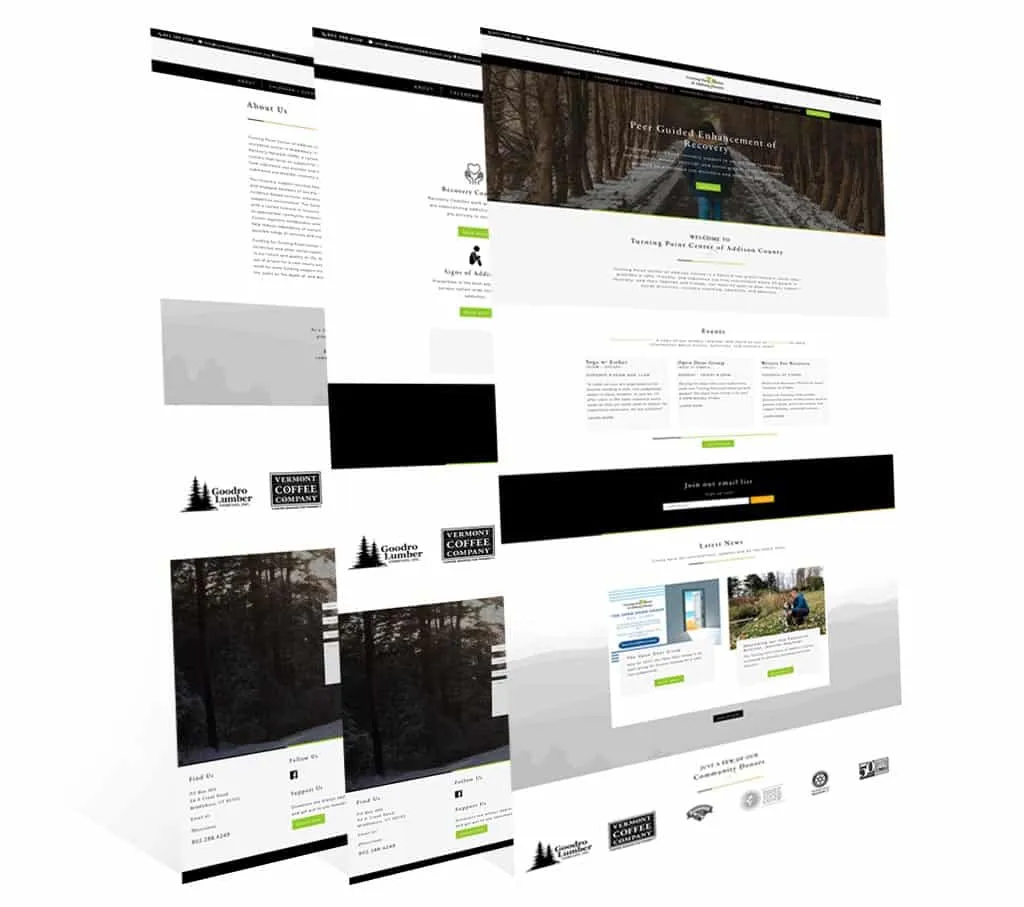 Turning Point Center of Addison County — vista del sitio web